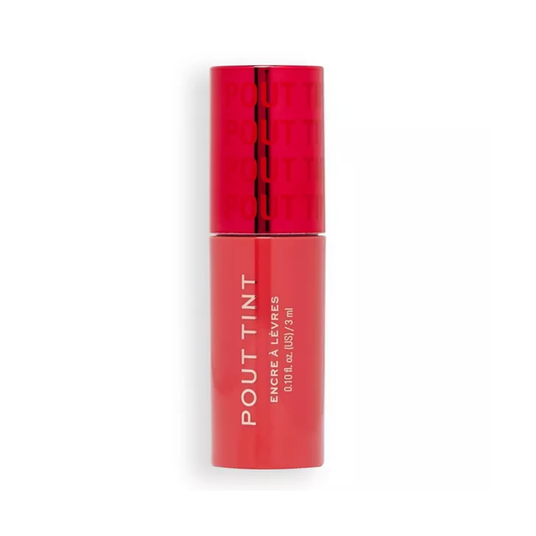 Revolution Pout Tint Lip Stain in Sweetie Coral, Long-Lasting Glossy Finish