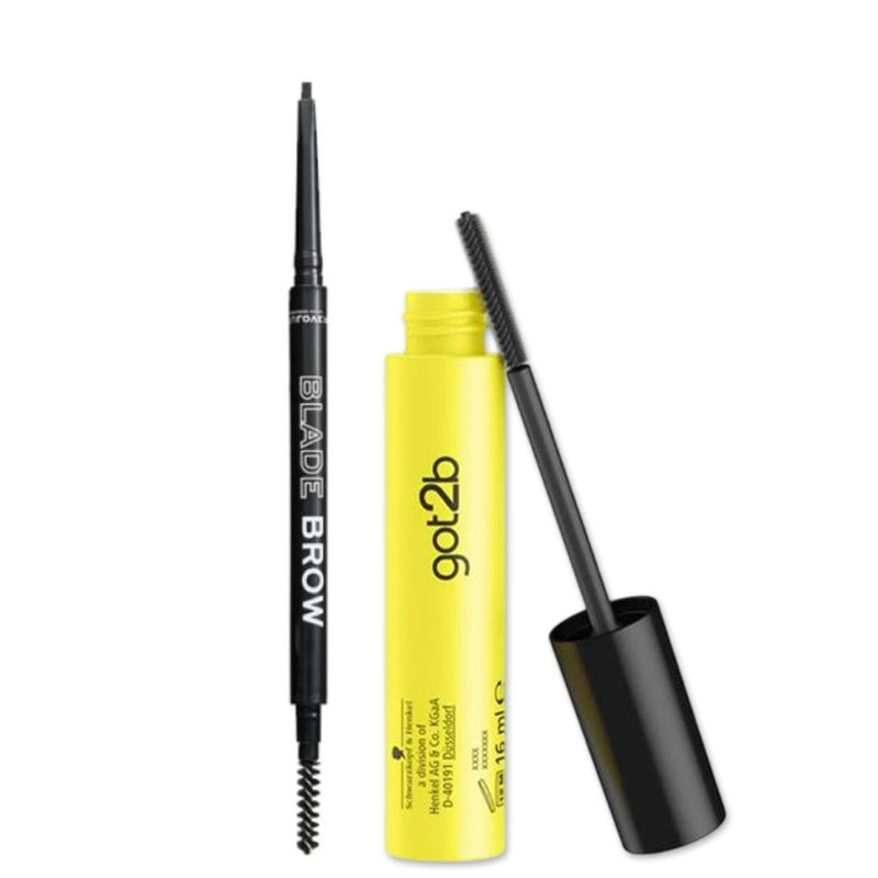 0 Makeup Eyebrow Gel Pencil Set 72-Hour Hold 2 Pieces