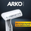 Arko Men's Single Blade Razors, Pack of 10