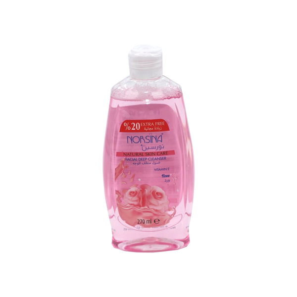 Norsina Rose Facial Cleansing Wash, Deep Cleansing & Hydrating, 270ml
