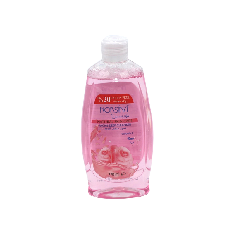 Norsina Rose Facial Cleansing Wash, Deep Cleansing & Hydrating, 270ml