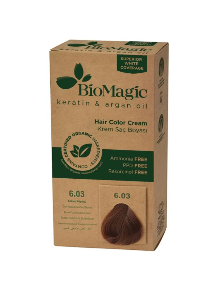 BioMagic Dark Natural Golden Blonde Hair Dye - Keratin, Argan Oil