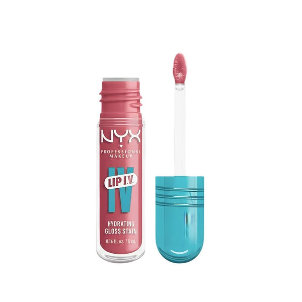 NYX VIV Serum Moisturizing Lip Gloss, 07 Bubble Jam Burst, Vitamin B12