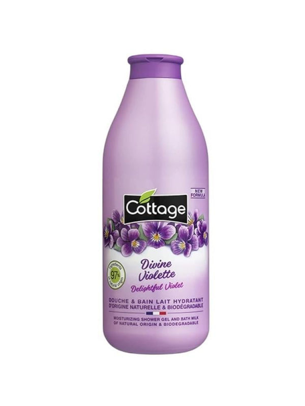Cottage Divine Violette Moisturizing Shower Gel & Bath Milk - 750 ml