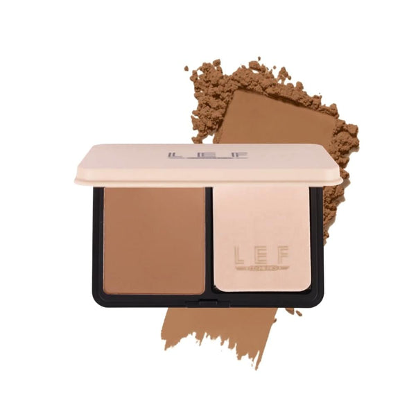 Lef Liv Cool Compact Pressed Powder Foundation, Matte, Buildable Coverage, NC59