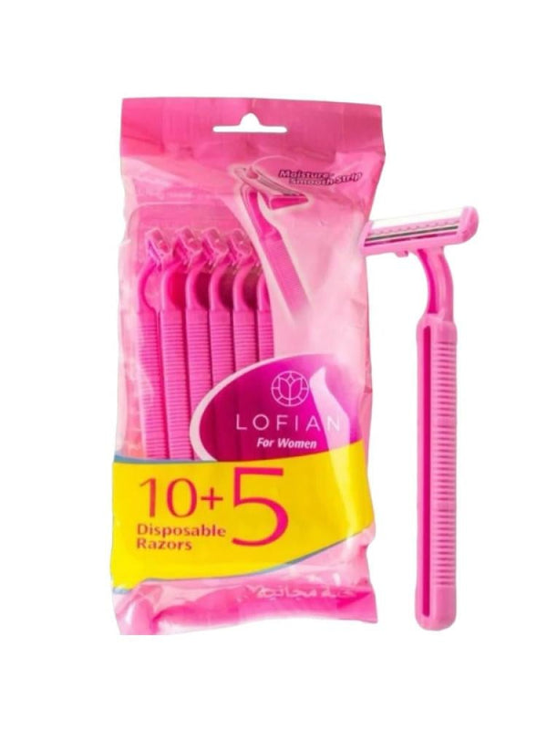 Lofian Body Hair Removal Razors 5 Razors + 10 Refills