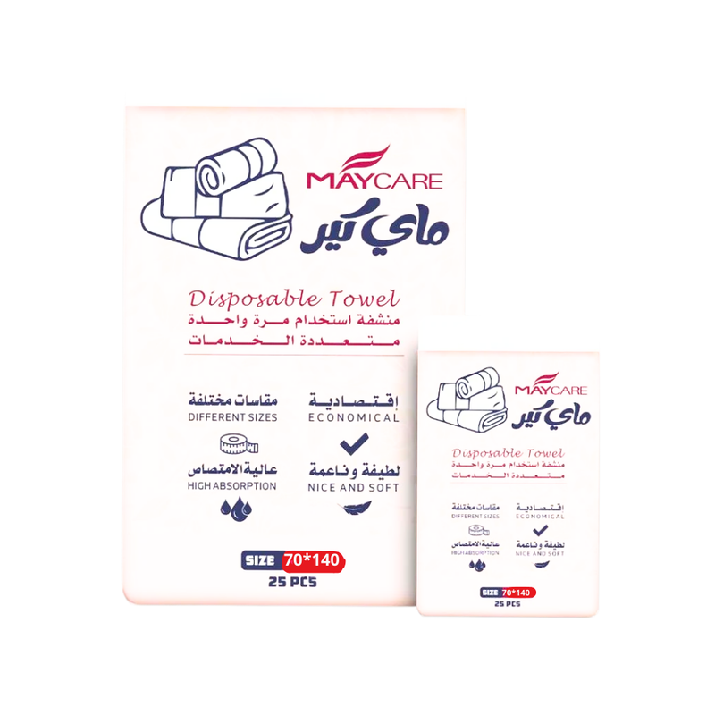 Maycare Disposable Sanitary Towels - 140x70cm, 25 Count