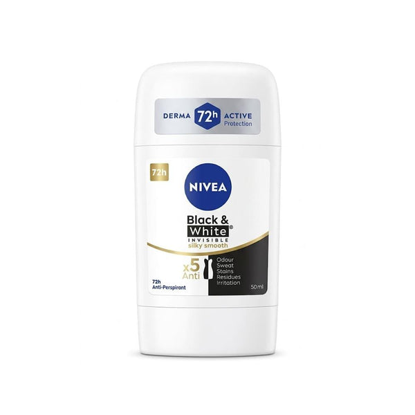 Natural Deodorant Stick Black & White Silky Smooth Nivea 50ml
