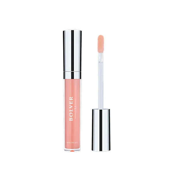 Bolver Lip Gloss 002 Pink, Vitamin E, Plant Collagen, Non-Sticky Finish