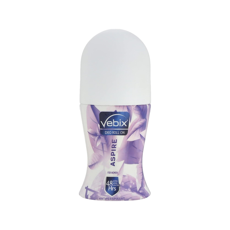 Vebix Aspire Roll-On Deodorant, 48-Hour Protection, 50ml