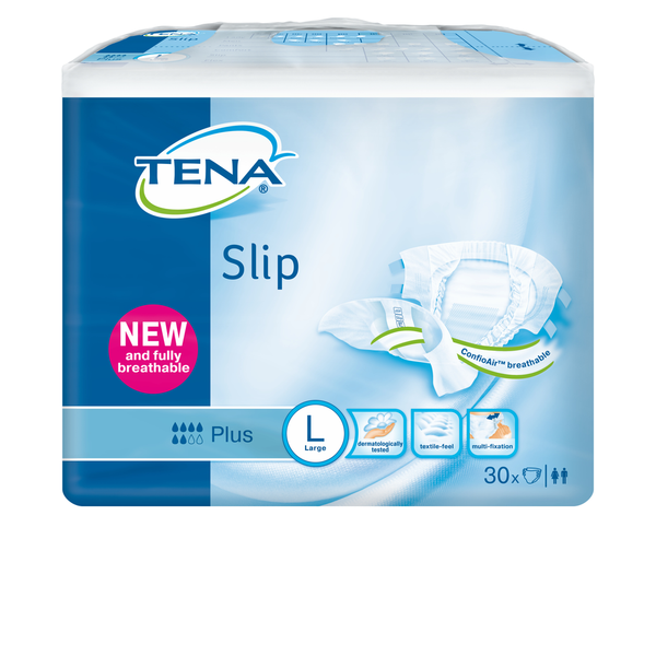 Tena Adult Diapers Slip Plus Heavy Incontinence Large TENA 30 Pack