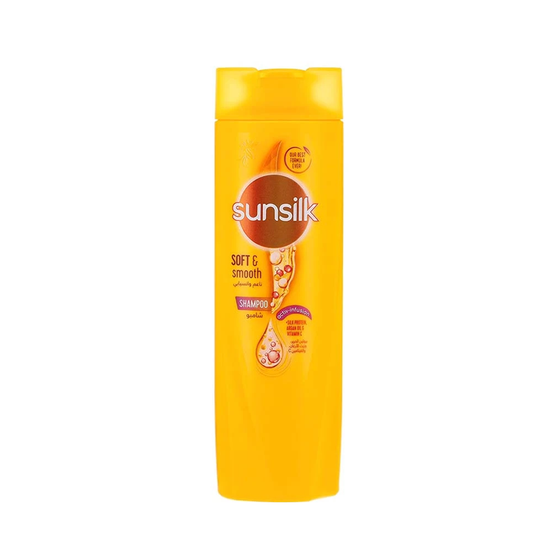 Sunsilk Smooth and Silky Shampoo, All Hair Types, 190ml