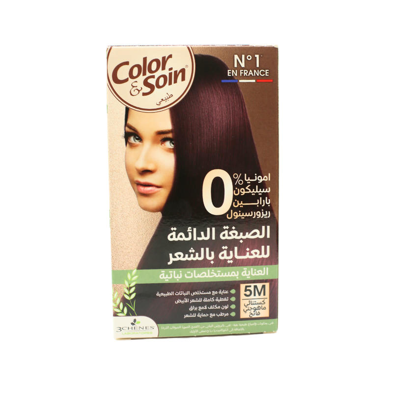 Color & Soin Ammonia-Free Hair Dye 5M Light Mahogany Chestnut 135ml