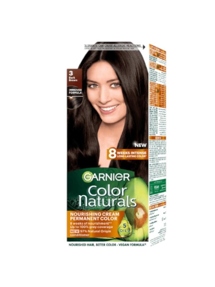 Dark Brown Hair Dye 3 Natural Color Garnier 1 Pack