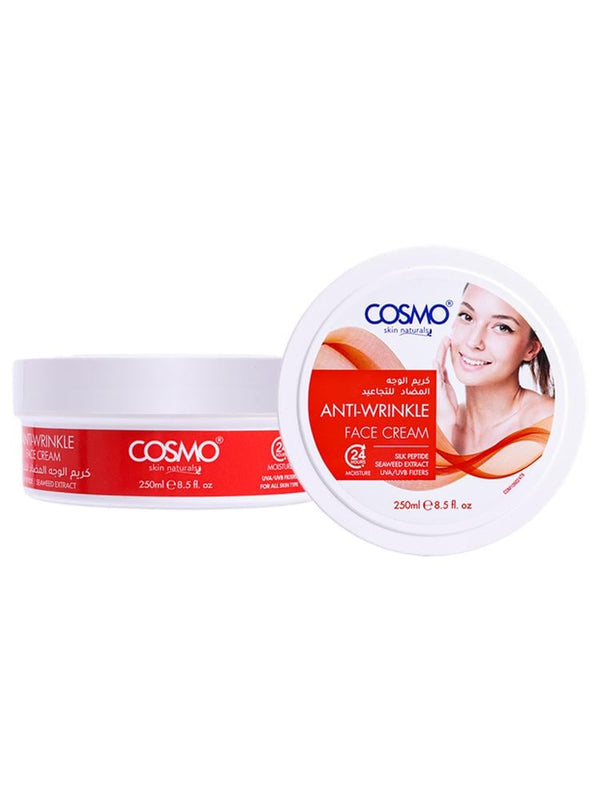Face and Body Moisturiser with Peptides and Vitamin A by Cosmo, 250ml