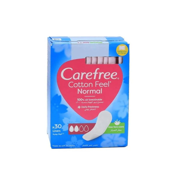 Carefree Sanitary Pads with Aloe Vera Extract, 30 Count