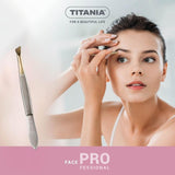 Titania Slanted Tweezers for Eyebrow & Facial Hair Removal Silver Gold 1060/GB