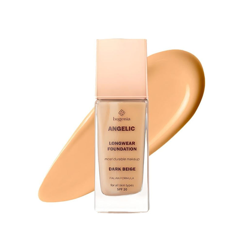 Bogenia Angelique Long Wear Foundation 08 Dark Beige, Full Coverage