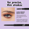 Ultra Precise Eyebrow Pencil Brunette with Grooming Brush e.l.f. 0.2g