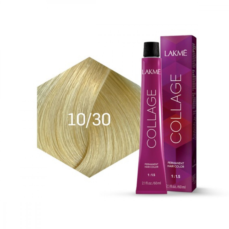 Lakme Collage Hair Dye 10/30 Golden Platinum Blonde 60ml