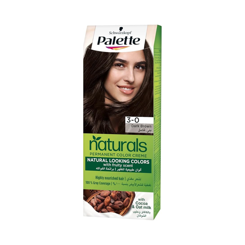Palette Permanent Hair Color Dark Brown 0-3 110ml