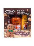 Cosmo Gingerbread Cookie Body Care Set - Body Mist, Lotion, Shower Gel