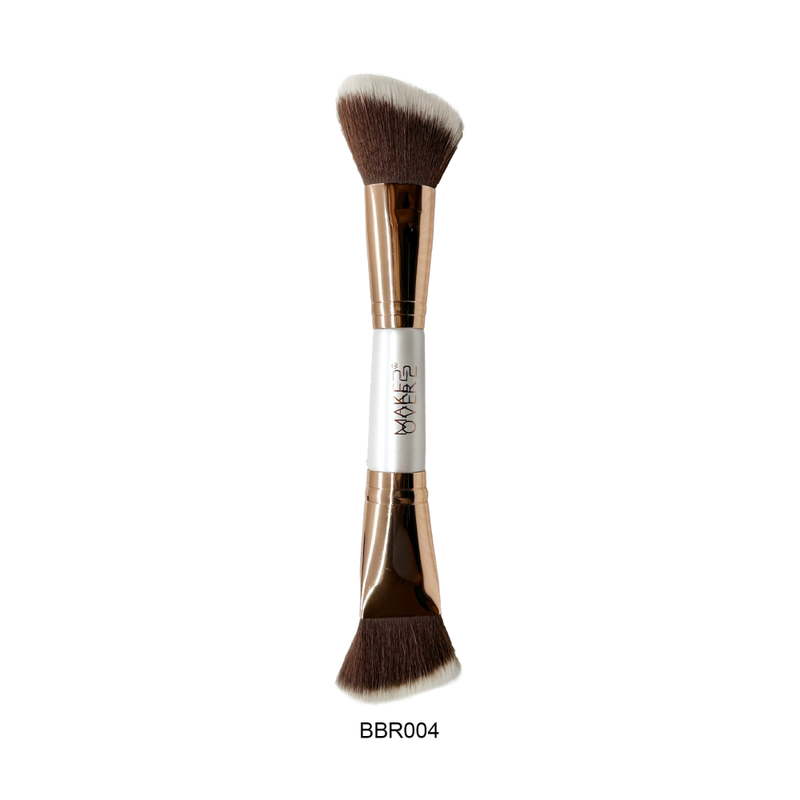 Make Over 22 Dual-Ended Makeup Brush BBR004 Angled and Rounded Head