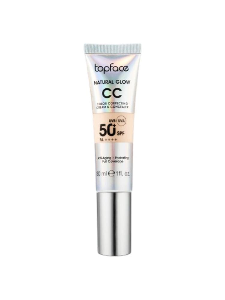 CC Cream with SPF 50+ Natural Glow Concealer Hybrid Topface 30ml