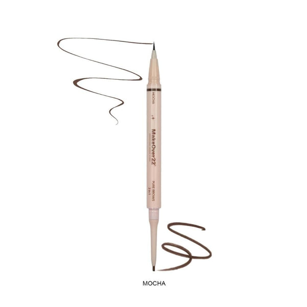 Make Over 22 Pure 2-in-1 Eyebrow Pencil Waterproof PW02 Mocha