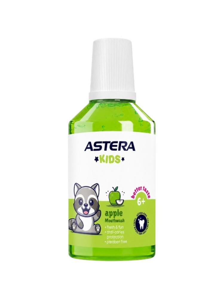 Xylitol Mouthwash Kids Apple Cavity Protection Astera 300ml