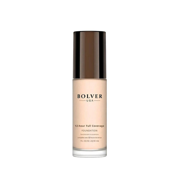 Bolver Full Coverage Liquid Foundation, F01 Rose Ivory, 12-Hour Wear