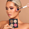 Inglot Rosie Champagne Glow Blush Palette with Vitamin E, 4 Shimmer Shades