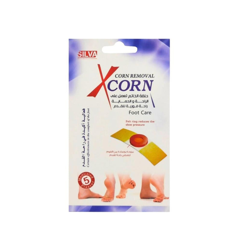 Silva X-Corn Corn and Callus Support Plaster for Relief, 5 Patches