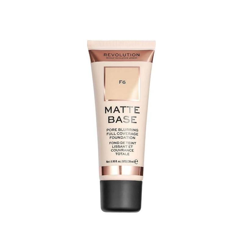 Revolution Matte Base Foundation F6 Oil-Free Full Coverage Cream