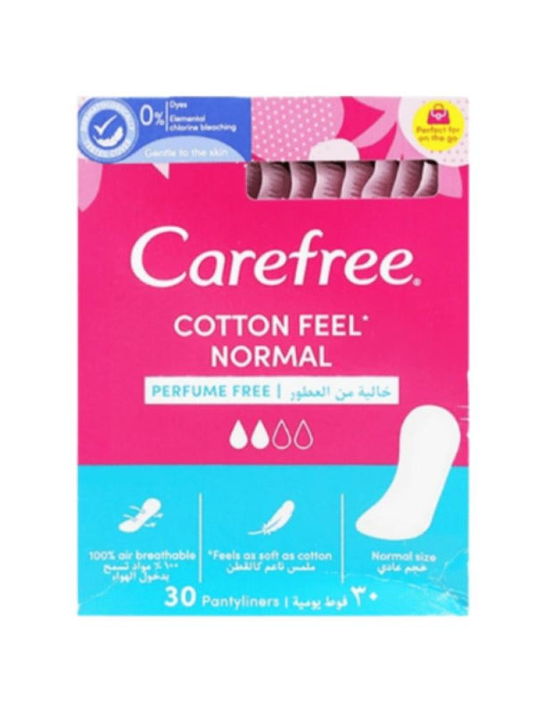 Cotton Feminine Pads Soft Regular Carefree 30 Pieces