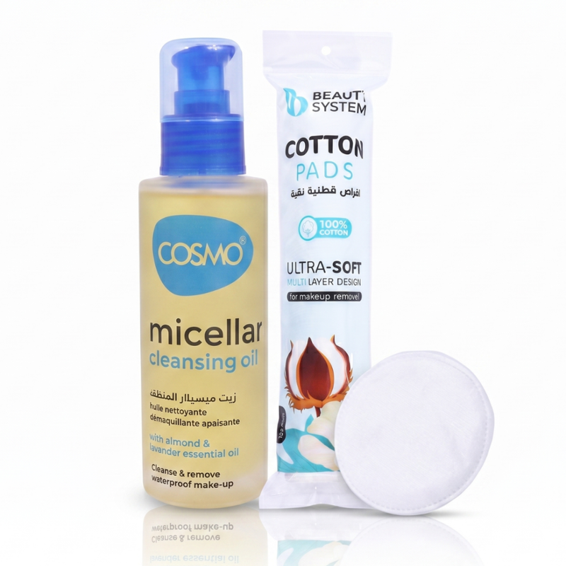 Micellar Cleansing Oil Makeup Remover Gentle Waterproof 100ml + 120 Pads