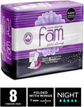 Best Sanitary Pads for 10 Year Olds Night Folded with Wings Fam 8 Pieces