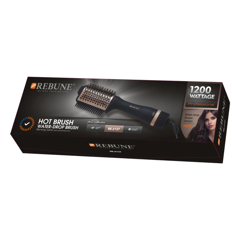 Hot Brush Styler 1200W Multi-Attachment Hair Tool Rebune RE-2137