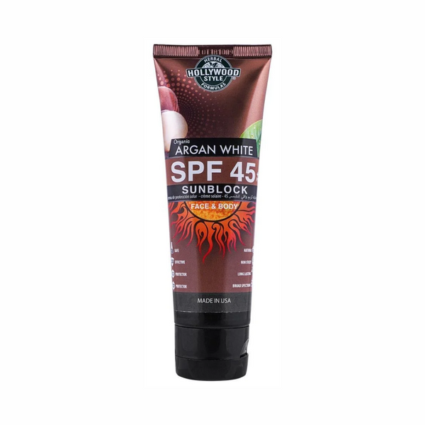 Hollywood Style Sunscreen Cream SPF 45+ with Argan Oil, Face & Body, 100ml