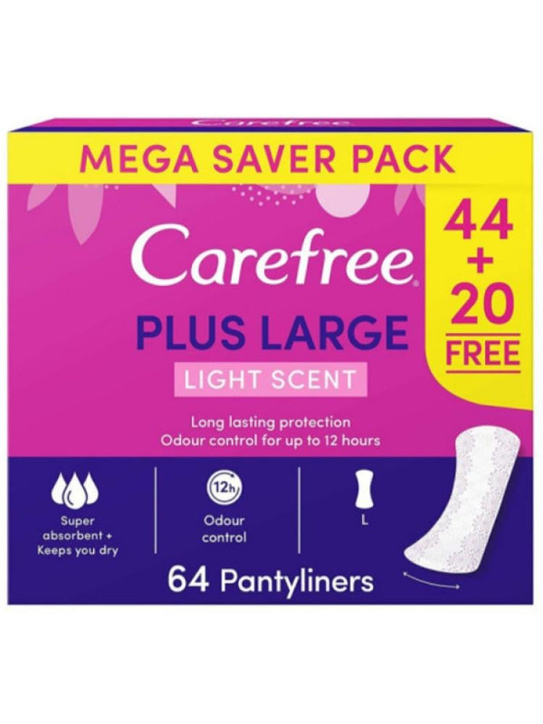 Scented Panty Liners Large Plus Carefree 64 Pads