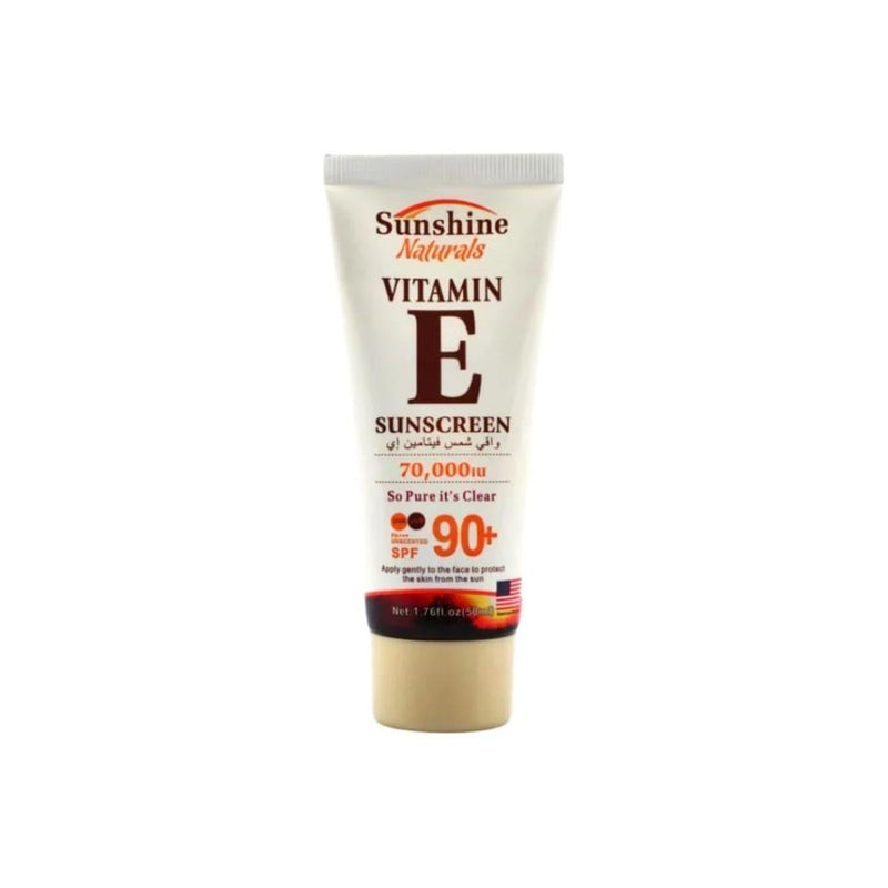 Best Sunscreen 2022 Vitamin E Face Sunscreen SPF Sunshine Naturals 50ml