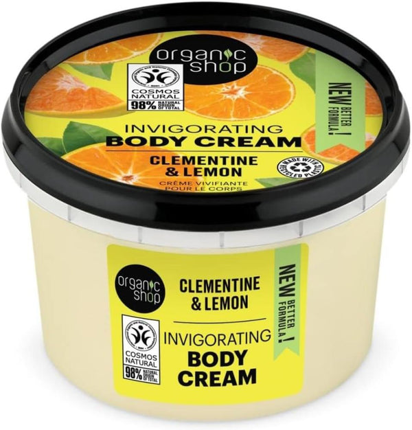 Top Rated Body Cream Clementine & Lemon Invigorating Organic Shop 250ml