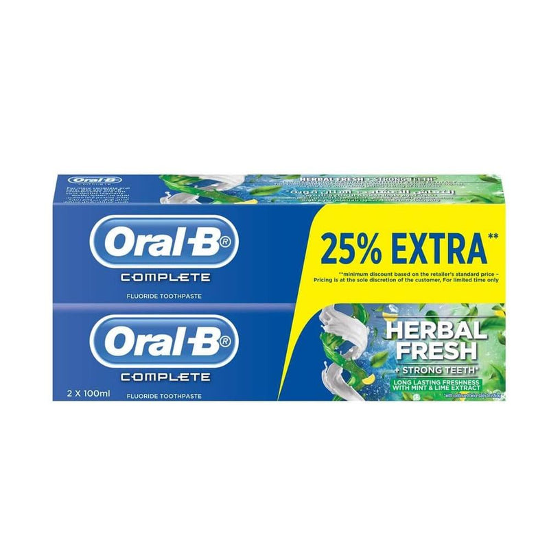 Toothpaste Sensitive Teeth Mint Lemon Extract Oral-B 2x100ml