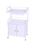 Salon System White Trolley with Top Drawer and Two Doors 85cm