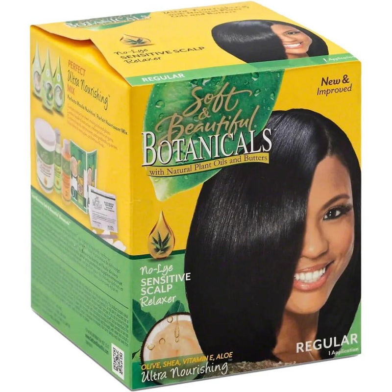 Hair Relaxer For Women Botanical Regular Strength Soft & Beautiful 1 Kit
