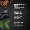 Shea Moisture African Black Soap Bamboo Charcoal Body Scrub, 170g