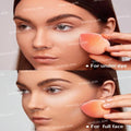 Sheglam Powder Makeup Sponge, Face Powder Applicator, Pink with Satin Ribbon