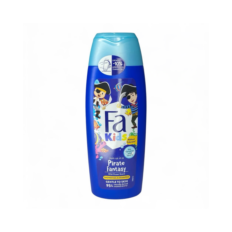 Fa Pirate Kids Shampoo and Shower Gel, Tear-Free Formula, 250ml