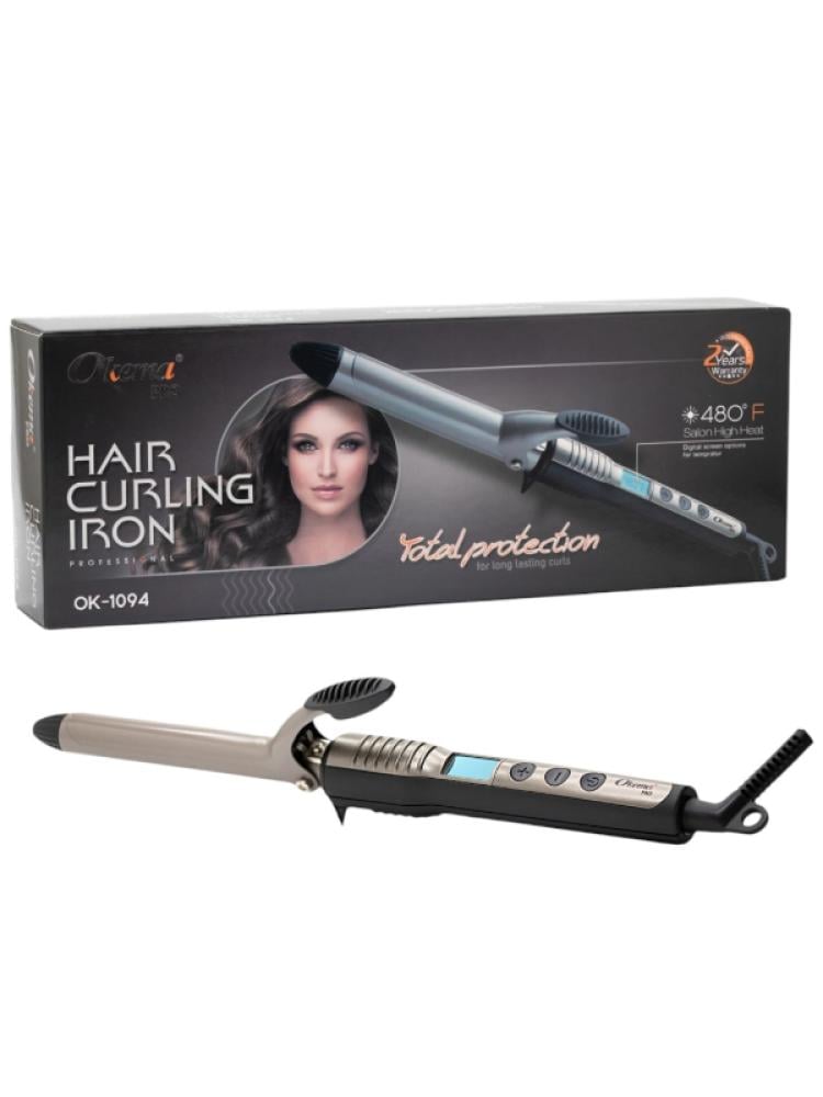 Curling Iron for Small Curls Titanium Ceramic Barrel Okema 19mm