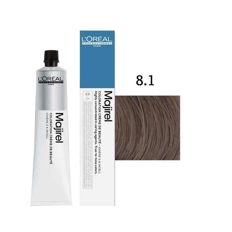 L'Oreal Paris Permanent Hair Dye, Light Ash Blonde 8.1, Gray Coverage, 50ml